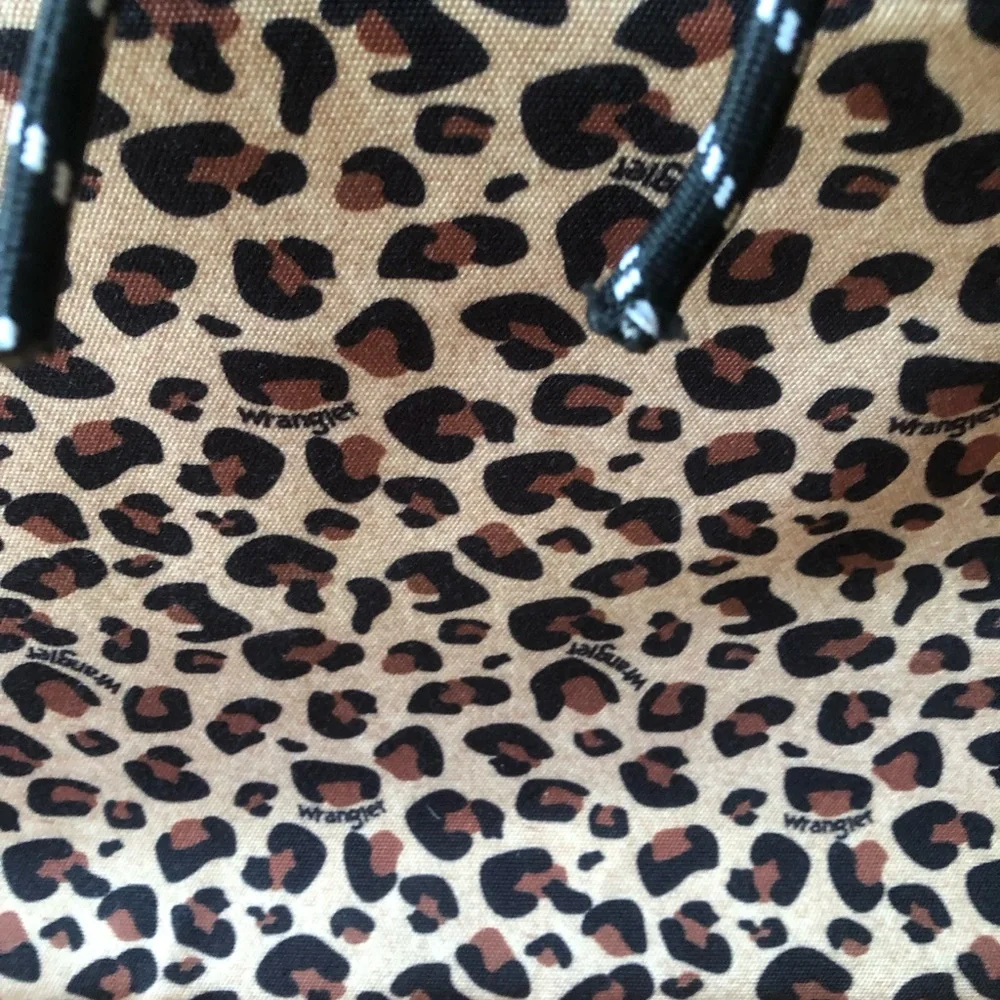 Wrangler Leopard Print Tote in Brown and Black - Picture 11 of 11